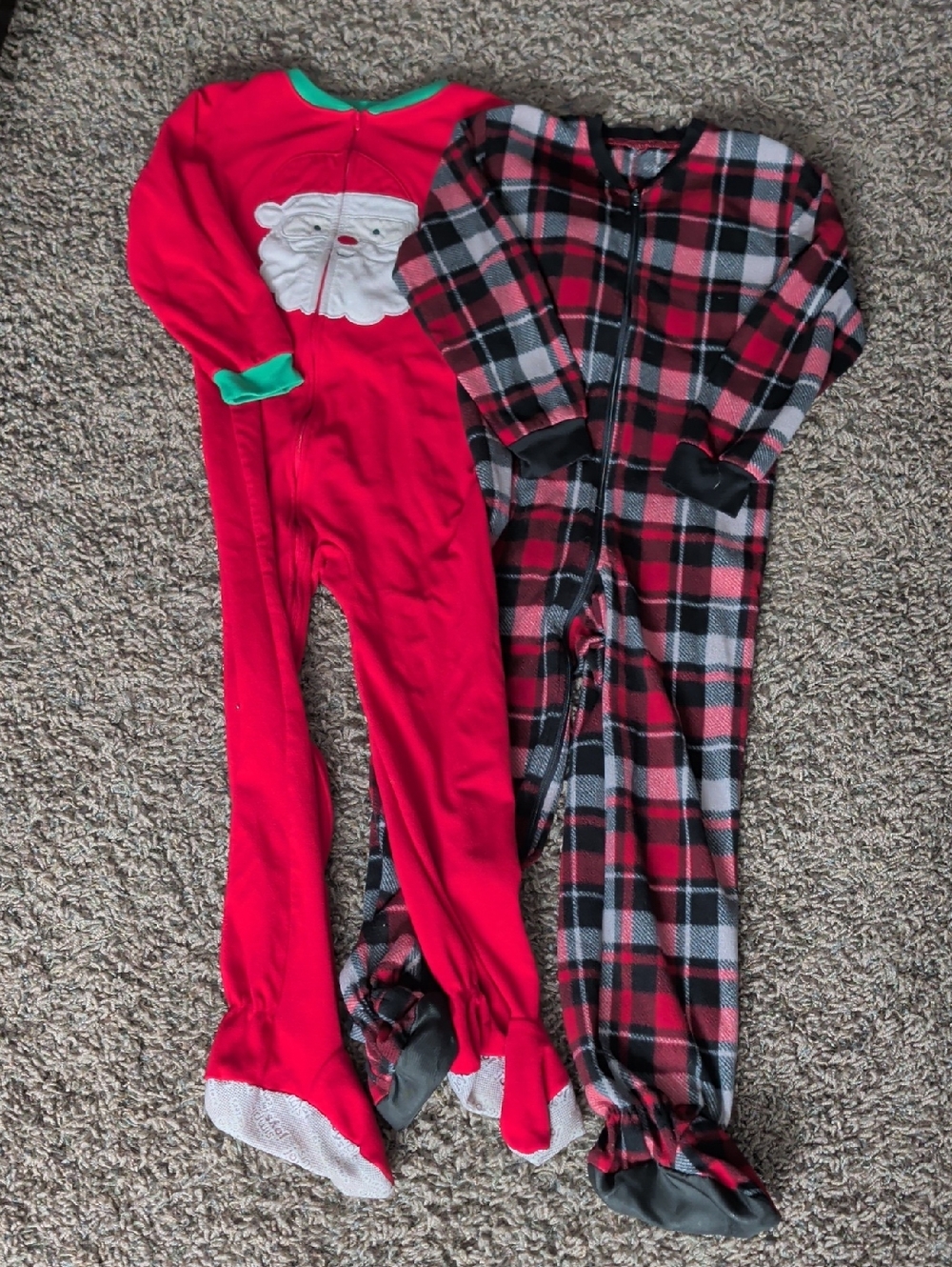 Kids One-Piece Feetsie Pajamas - 2 Pair